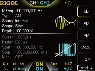 Multiple analog & digital modulation – DG1000Z Series