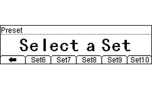 Preset Mode – DM3058/E Series