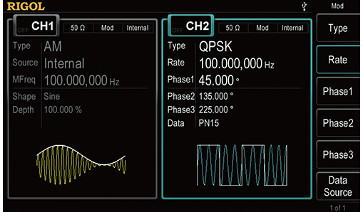 Rich Analog And Digital Modulation Functions – DG4000 Series